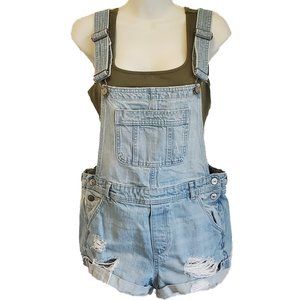 H&M COACHELLA Distressed Denim Overalls